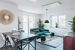 Wohnzimmer - Dünenquartier Apartment 02 - Top-Hundeurlaub