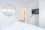 Schlafzimmer - Dünenquartier Apartment 02 - Top-Hundeurlaub