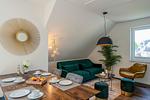 Wohnzimmer - Dünenquartier Apartment 04 - Top-Hundeurlaub