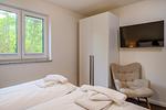 Schlafzimmer - Dünenquartier Apartment 24 - Top-Hundeurlaub