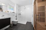 Badezimmer - Ferienwohnung Krosse Krabbe Olpenitz - Top-Hundeurlaub