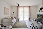 Wohnzimmer - Apartment B11 "Pine Hill Resort" Ihr Rückzugsort mit großzügigem Balkon und Naturblick - Top-Hundeurlaub