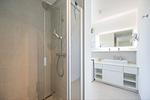 Große, ebenerdige Dusche mit Rainshower - Villa Schlossblick - Appartement Bellevue - Top-Hundeurlaub
