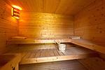 in der Sauna ist Platz für 6 Personen - Ferienhaus Bella Vista - Top-Hundeurlaub