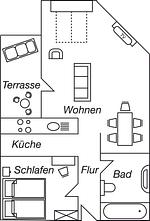 Grundriss - Objekt-Nr. 245 - Strand - Kaiserallee - Top-Hundeurlaub
