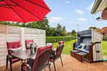 Terrasse - Ferienhaus ''Küstenperle'' Schönberg - Kalifornien - Top-Hundeurlaub