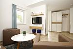 Wohnzimmer - FeWo13-5: strandnah,Balkon,Sauna,Pool - Top-Hundeurlaub