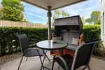 Terrasse mit Sitzecke und Strandkorb - Wohnung 39 - Top-Hundeurlaub
