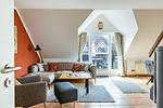 Gemütliches Wohnzimmer mit Zugang zur Terrasse - Strandoase - Wohnung 3 - Top-Hundeurlaub