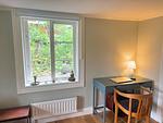 Arbeitsplatz mit Gartenblick im Fiskebon in Figeholm - Fiskebon - Top-Hundeurlaub