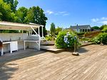 Große Terrasse und Garten am Ferienhaus Blå Havet - Blå Havet - Top-Hundeurlaub