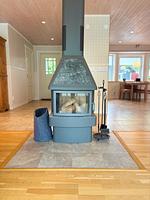 Kamin im modernen Ferienhaus Blå Havet in Figeholm - Blå Havet - Top-Hundeurlaub