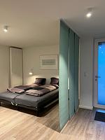 Schlafzimmer - Ferienwohnung „Bottsandblick“ Marina Wendtorf - Top-Hundeurlaub