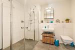 Badezimmer - Ferienwohnung Haff & Herz mit Fitness, Sauna, Freizeit- und Kinderspielbereich - Top-Hundeurlaub