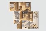 Grundriss - Ferienwohnung Haff & Herz mit Fitness, Sauna, Freizeit- und Kinderspielbereich - Top-Hundeurlaub