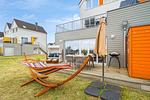 Terrasse - Ferienwohnung Fischermanns Freund Olpenitz - Top-Hundeurlaub