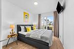 Schlafzimmer - Ferienwohnung Fischermanns Freund Olpenitz - Top-Hundeurlaub