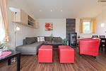 Wohnzimmer - Ferienhaus "Watt´n Blau 14" Mellumplate 14 - Top-Hundeurlaub