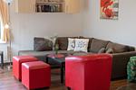 Wohnzimmer - Ferienhaus "Watt´n Blau 14" Mellumplate 14 - Top-Hundeurlaub