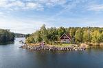 Luftaufnahme von Haus Blankavik direkt in den schwedischen Schären - Haus Blankavik - Top-Hundeurlaub