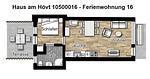 Grundriss - Ferienwohnung 16 - Top-Hundeurlaub