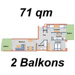 Grundriss - FeWo A1.1 - Top-Hundeurlaub