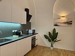 Küche / Küchenzeile - Schloss Espasingen am Bodensee | Ferienwohnung Hans von Lupfen Suite 3 - Top-Hundeurlaub