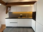 Küche / Küchenzeile - Schloss Espasingen am Bodensee | Ferienwohnung Isabella Leonarda Suite 19 - Top-Hundeurlaub
