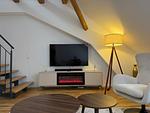 Wohnzimmer - Schloss Espasingen am Bodensee | Ferienwohnung Hans v. Schellenberg Maisonette - Top-Hundeurlaub