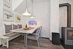 Kamin-/Ofen - Ferienhaus Waldhaus 6 mit Kamin, Sauna und Terrasse - Top-Hundeurlaub