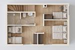Grundriss - Ferienhaus Waldhaus 6 mit Kamin, Sauna und Terrasse - Top-Hundeurlaub