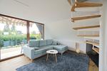 Wohnzimmer - Modernes Nurdachhaus in ruhiger Feriensiedlung direkt am Wittensee mit Seeblick - Top-Hundeurlaub