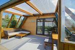 Terrasse - Modernes Nurdachhaus in ruhiger Feriensiedlung direkt am Wittensee mit Seeblick - Top-Hundeurlaub