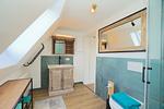 Badezimmer - Modernes Nurdachhaus in ruhiger Feriensiedlung direkt am Wittensee mit Seeblick - Top-Hundeurlaub