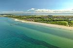 Ferienwohnung Rundblick Ostseebad Wustrow ZweiWasser Alte Seefahrtschule Drohnenaufnahme vom Strand - Rundblick - Top-Hundeurlaub