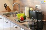 Küche / Küchenzeile - Ferienwohnung Leuchtturm Suite - Top-Hundeurlaub