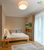 Schlafzimmer - Ferienwohnung Leuchtturm Suite - Top-Hundeurlaub