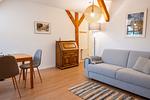 Wohnzimmer - Ferienwohnung 'Haferkammer' in Brodersby an der Schlei - Top-Hundeurlaub