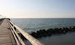Aussicht vom Holzsteg auf das Meer - Alte Tischlerei 01 - Top-Hundeurlaub