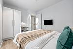 Schlafzimmer - Ferienwohnung "Dünengras 53° Nord" Priwall Travemünde - Top-Hundeurlaub