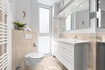 Badezimmer - Ferienwohnung "Dünengras 53° Nord" Priwall Travemünde - Top-Hundeurlaub