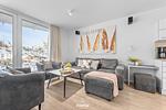 Wohnzimmer - Ferienwohnung "Dünengras 53° Nord" Priwall Travemünde - Top-Hundeurlaub
