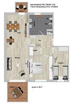 Grundriss - Haus Fore - Appartement Albatros - Top-Hundeurlaub