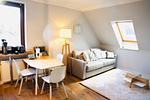 Wohnzimmer - Apartments Meerzeit C - Top-Hundeurlaub