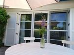 Ferienhaus Natürlich am Bodden Terrasse - Exquisites Ferienhaus "Natürlich am Bodden" Ostsee Meer inkl Wlan, Parkplatz - Top-Hundeurlaub