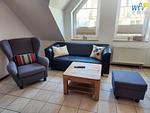 Wohnzimmer - Ferienwohnung Möwe - Top-Hundeurlaub