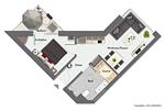 Grundriss - Wohnung 01 - Top-Hundeurlaub