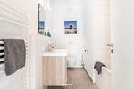Badezimmer - Ferienwohnung Küstenliebe Olpenitz - Top-Hundeurlaub