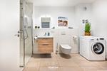 Badezimmer - Ferienwohnung Küstenliebe Olpenitz - Top-Hundeurlaub
