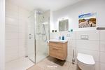 Badezimmer - Ferienwohnung Küstenliebe Olpenitz - Top-Hundeurlaub
